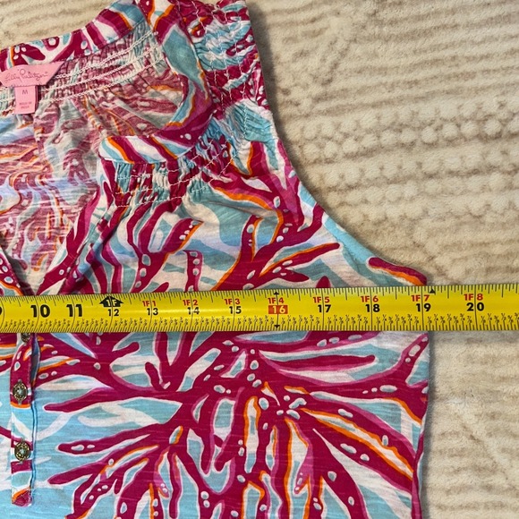 Lilly Pulitzer Underwater Escape Coral Reef Essie Tank Top Sleeveless Women's M - Picture 4 of 8